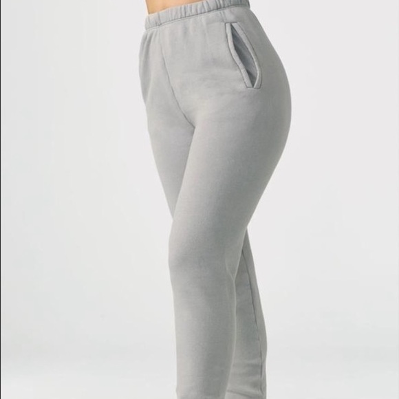 🆕JOAH BROWN STONE GREY FITTED HIGH-WAIST EMPIRE JOGGERS WITH SIDE POCKETS NWT - Picture 9 of 12